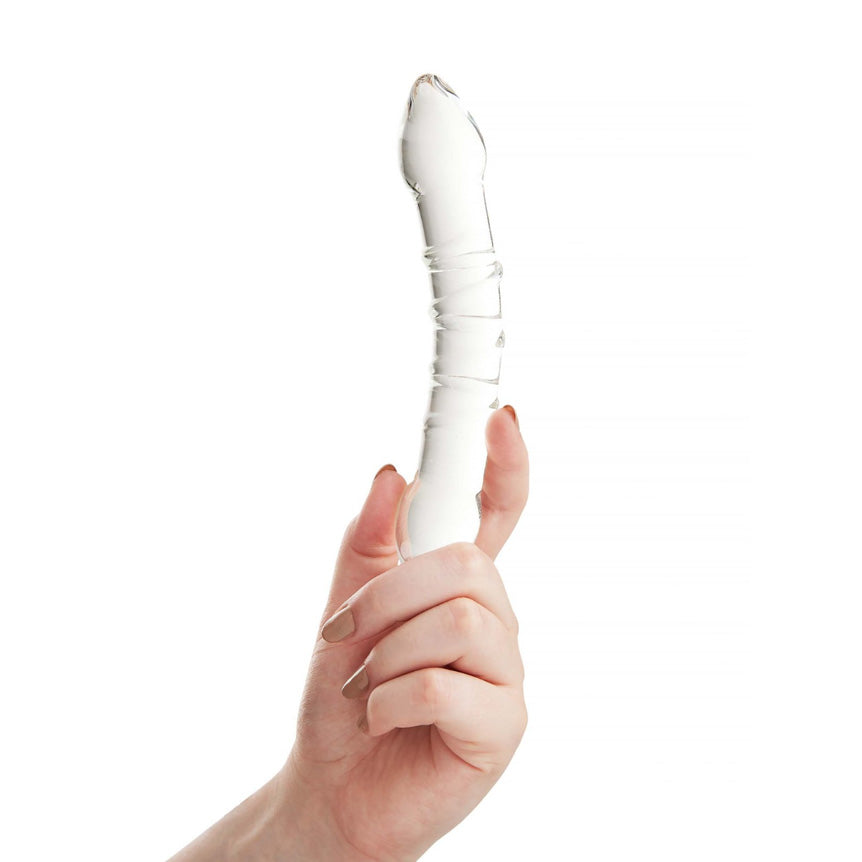 Lucent Ice Double Entry Glass Anal Massager | Glass Dildos happypinktaco Lucent Ice Double Entry Glass Anal Massager | Glass Dildos happypinktaco