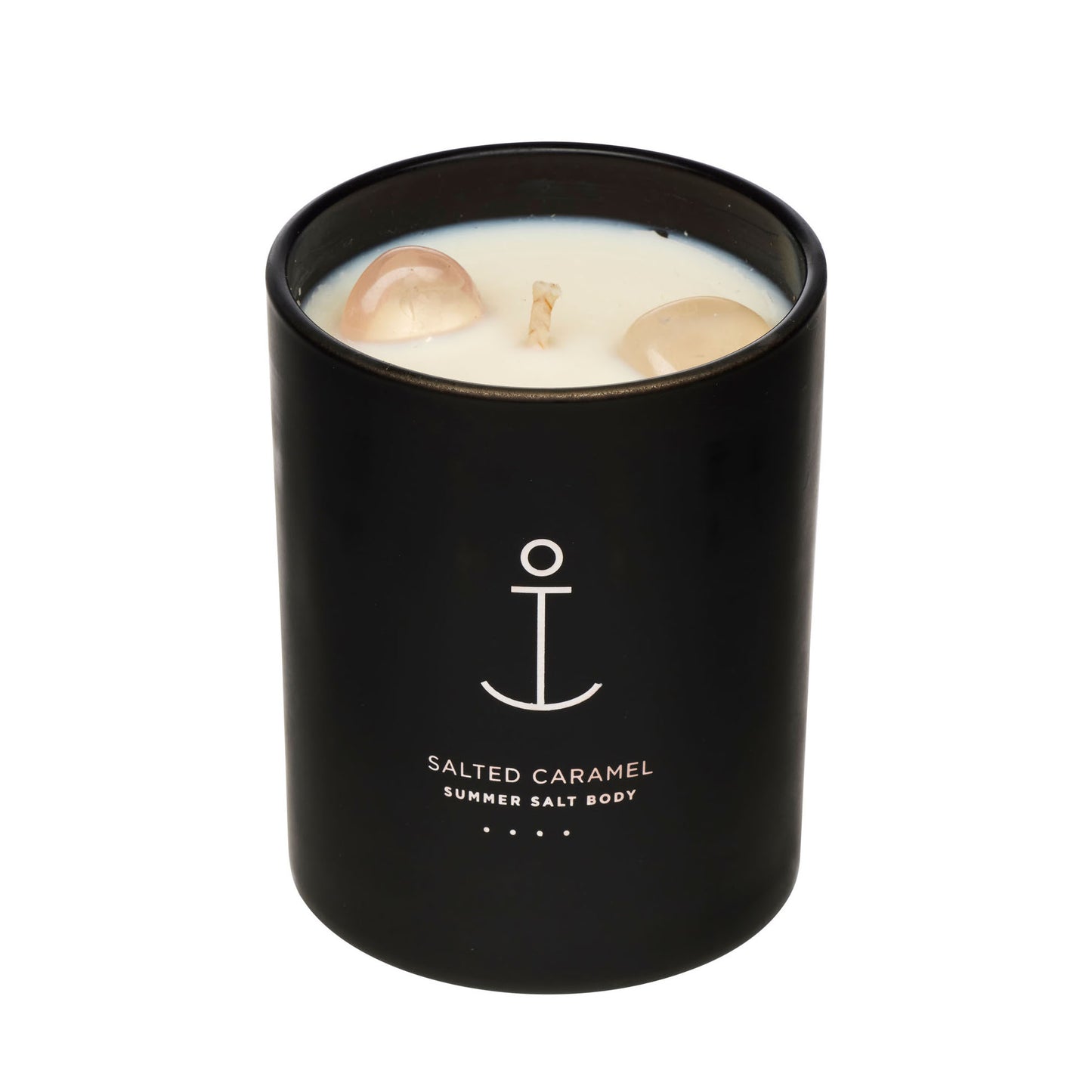 Crystal Infused Soy Candle - Rose Quartz & Salted Caramel