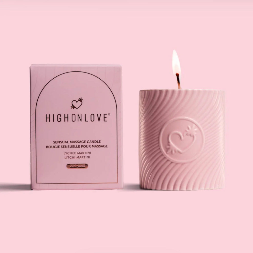 Strawberries massage candle