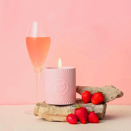 Champagne and strawberry Massage candle NZ