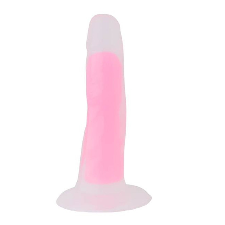 Pink small silicon dildo glow in the dark NZ