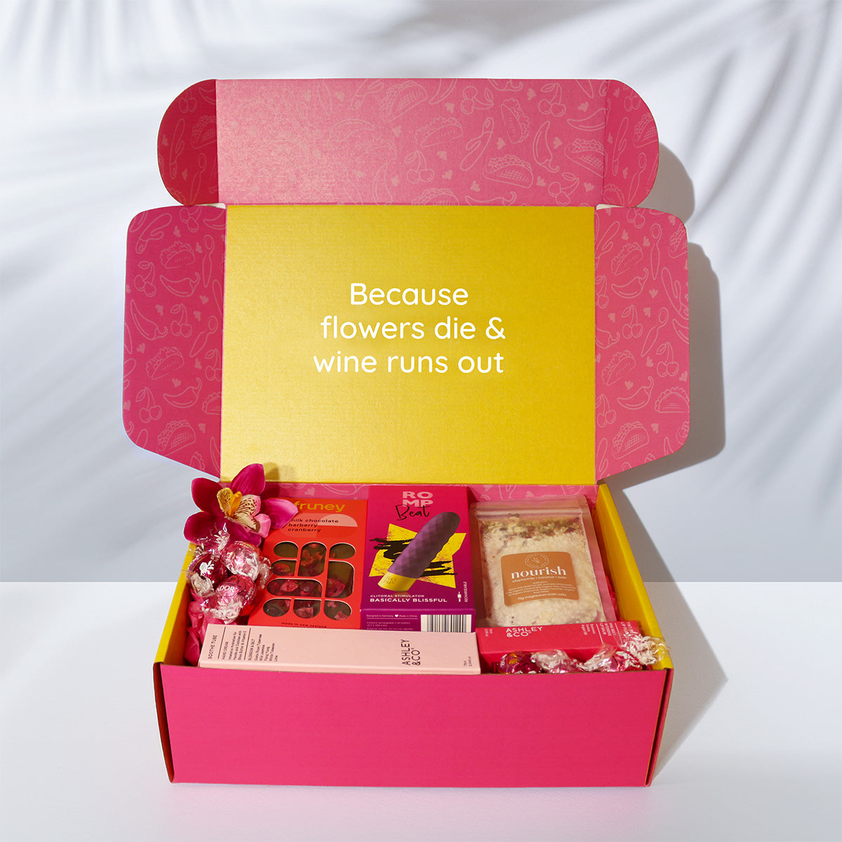 Bestie Luxury Self Love Gift Boxes for her, NZ. Happy Pink TAco