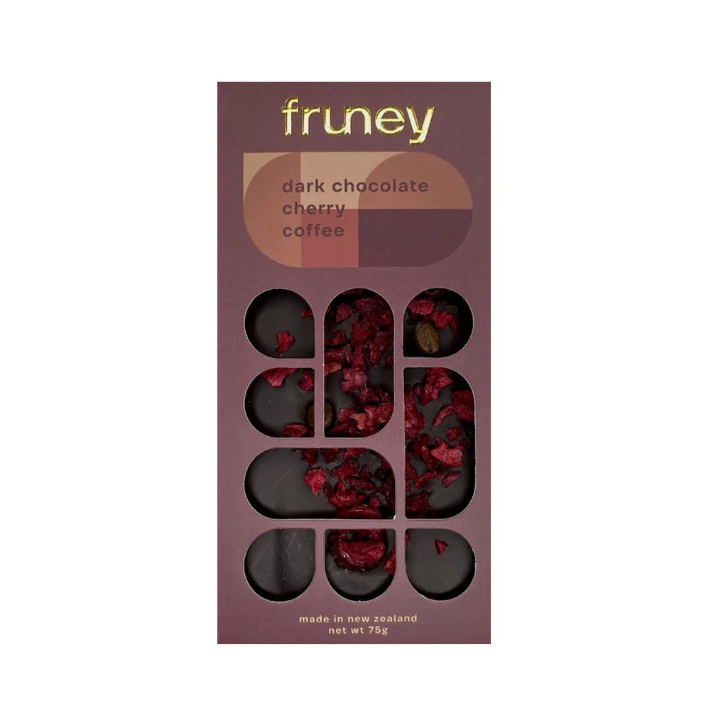 Fruney dark chocolate cherry coffee. Happy Pink Taco.