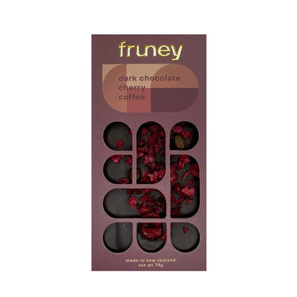Fruney dark chocolate cherry coffee. Happy Pink Taco.
