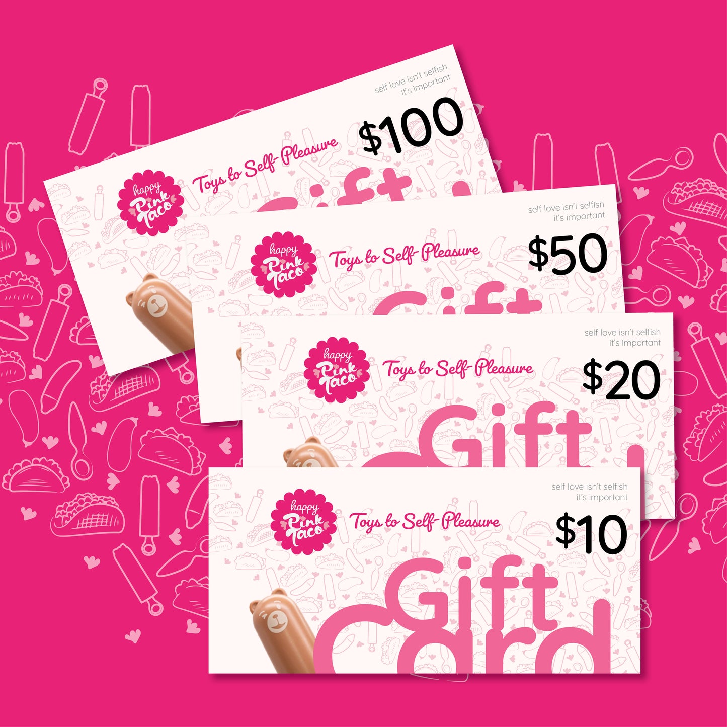 Happy Pink Taco Gift Cards vouchers