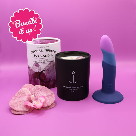 Piccolo Dildo and Soy Candle Bundle