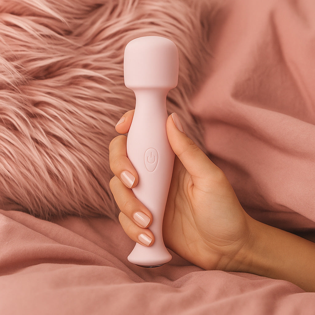 Pink Mini Wand + Sandalwood & Vanilla Soy Candle - Self-Love Bundle