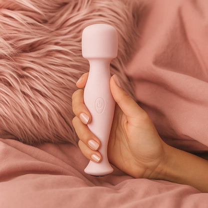 Pink Mini Wand + Sandalwood & Vanilla Soy Candle - Self-Love Bundle