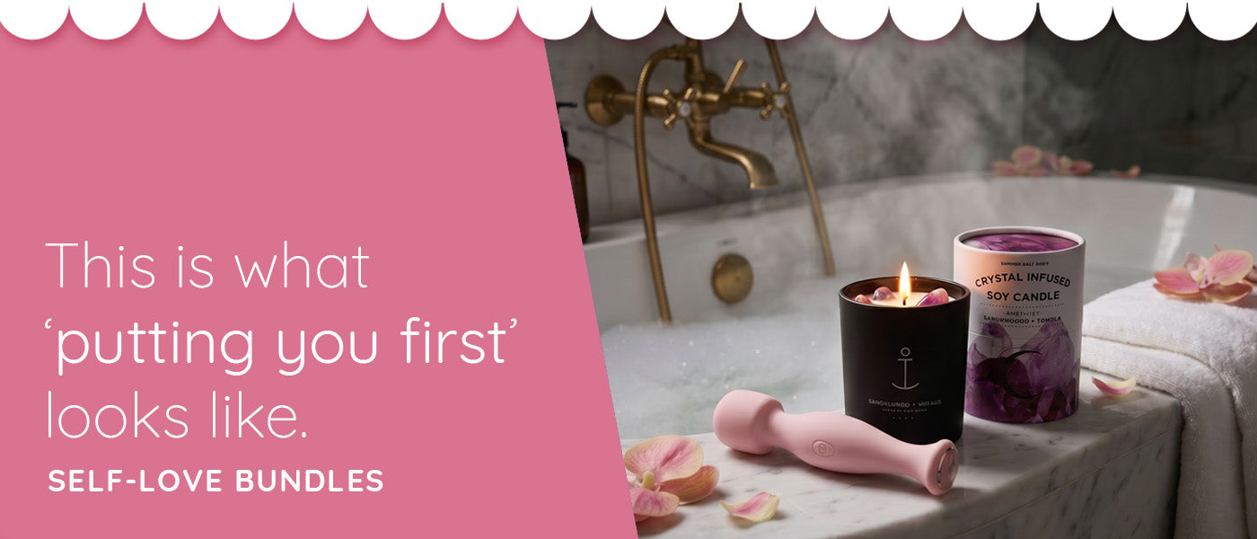 Self love bundles at Happy Pink Taco. Candles and pleasure toys NZ