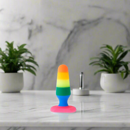 Rainbow Butt Plug Small for Beginners